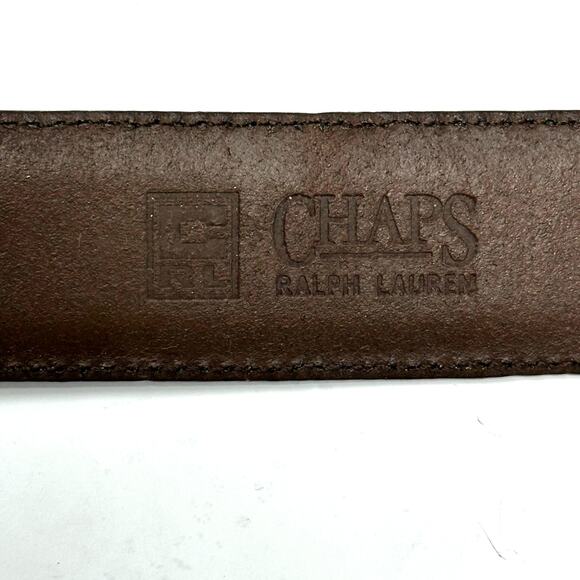 Chaps Ralph Lauren Leather Belt Brown Size 36 - Picture 6 of 6